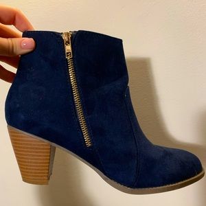 Primary Blue Booties, Size 8